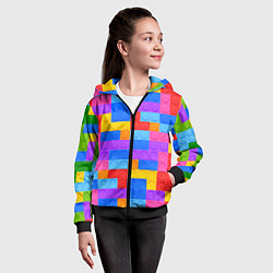 Толстовка на молнии детская Лего-го, цвет: 3D-черный — фото 2