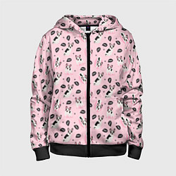 Толстовка на молнии детская Бульдог Французский, цвет: 3D-черный