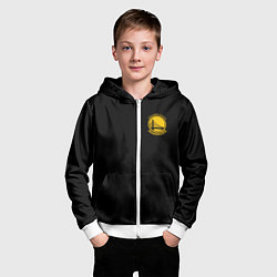Толстовка на молнии детская GOLDEN STATE WARRIORS BLACK STYLE, цвет: 3D-белый — фото 2