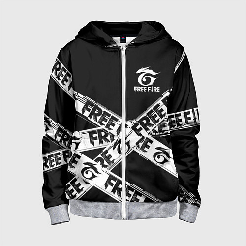 Детская толстовка на молнии GARENA FREE FIRE OFF CYBER LINE STYLE / 3D-Меланж – фото 1