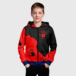 Толстовка на молнии детская WE KNOW RED LOGO, цвет: 3D-синий — фото 2
