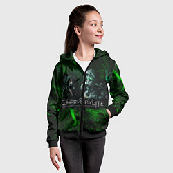 Толстовка на молнии детская Катастрофа, цвет: 3D-черный — фото 2