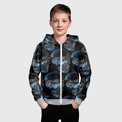 Толстовка на молнии детская Vanguard skull pattern 2022, цвет: 3D-меланж — фото 2