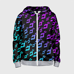 Детская толстовка на молнии JOJOS BIZARRE ADVENTURE NEON PATTERN НЕОН УЗОР