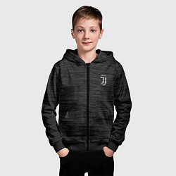 Толстовка на молнии детская Juventus Asphalt theme, цвет: 3D-черный — фото 2