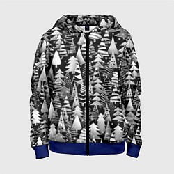 Детская толстовка на молнии Лес абстрактных ёлок