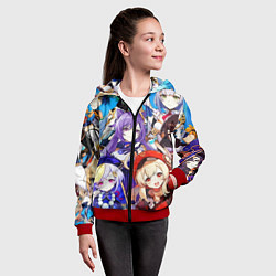 Толстовка на молнии детская ГЕРОИ ИГРЫ GENSHIN IMPACT, цвет: 3D-красный — фото 2