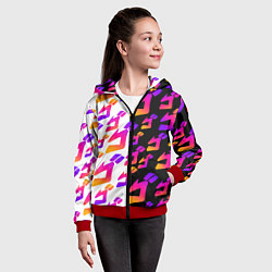 Толстовка на молнии детская JOJO BIZARRE ADVENTURE ДЖО ДЖО УЗОР, цвет: 3D-красный — фото 2