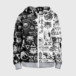 Детская толстовка на молнии THE WITCHER LOGOOMBING ВЕДЬМАК ПАТТЕРН