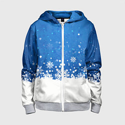 Детская толстовка на молнии Снежинки - С Новым Годом