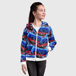 Толстовка на молнии детская УЖАСНОЕ ЛИЦО ХАГГИ ВАГГИ, цвет: 3D-белый — фото 2