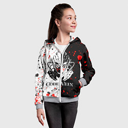 Толстовка на молнии детская Code Vein Logo, цвет: 3D-меланж — фото 2