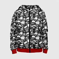 Детская толстовка на молнии Screaming skulls