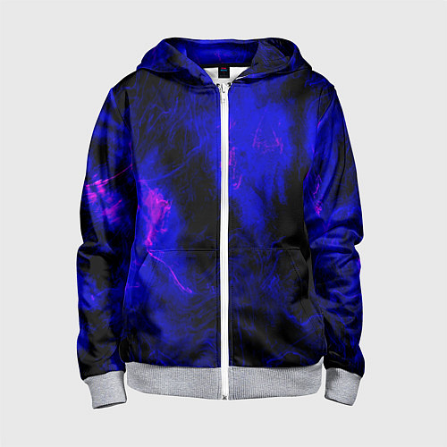 Детская толстовка на молнии Purple Tie-Dye / 3D-Меланж – фото 1