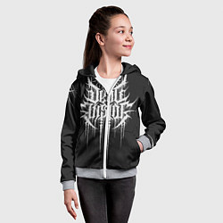 Толстовка на молнии детская DEAD INSIDE, Сороконожка, цвет: 3D-меланж — фото 2