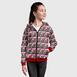 Толстовка на молнии детская Акаши Сейджуро Баскетбол Куроко, цвет: 3D-красный — фото 2