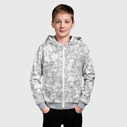 Толстовка на молнии детская ПЕРСОНАЖИ МАНГА ГЕНШИН ИМПАКТ, цвет: 3D-меланж — фото 2