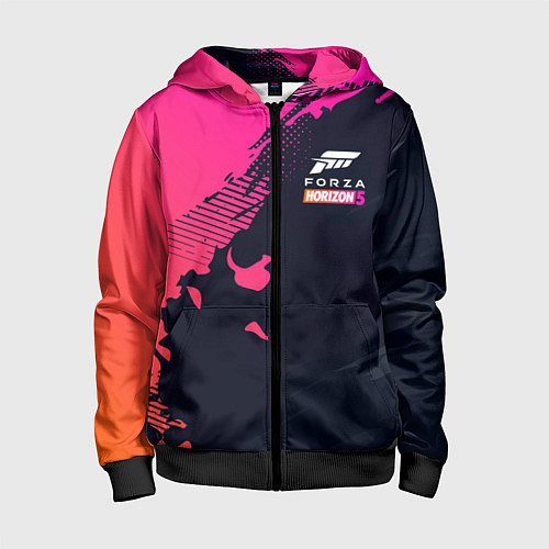 Детская толстовка на молнии Форза Хорайзен 5 Forza Horizon 5 / 3D-Черный – фото 1