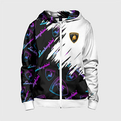 Детская толстовка на молнии Lamborghini pattern gradient