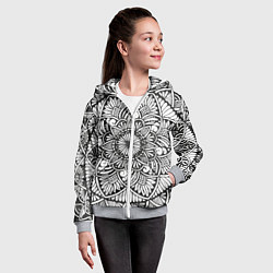 Толстовка на молнии детская Мандала 2028-1, цвет: 3D-меланж — фото 2