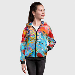 Толстовка на молнии детская Vanguard fashion pattern Milano, цвет: 3D-черный — фото 2