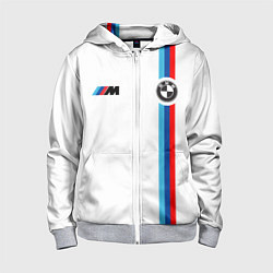 Детская толстовка на молнии БМВ 3 STRIPE BMW WHITE