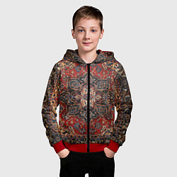 Толстовка на молнии детская КОВЁР ПАЛАС, цвет: 3D-красный — фото 2