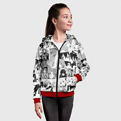 Толстовка на молнии детская Восхождение героя щита паттерн, цвет: 3D-красный — фото 2