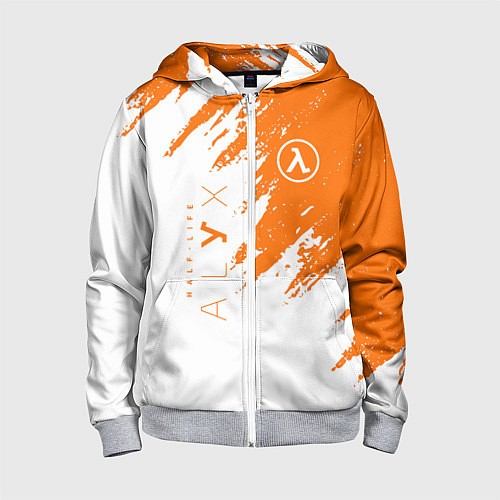 Детская толстовка на молнии Half-life texture / 3D-Меланж – фото 1