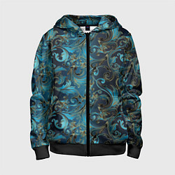 Детская толстовка на молнии Blue Abstract Узоры