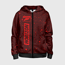 Толстовка на молнии детская FORZA HORIZON Краска Вертикально, цвет: 3D-черный