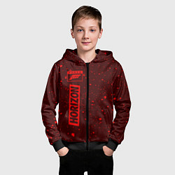 Толстовка на молнии детская FORZA HORIZON Краска Вертикально, цвет: 3D-черный — фото 2