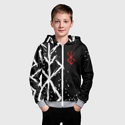 Толстовка на молнии детская БЕРСЕРК - КЛЕЙМО ЖЕРТВЫ, цвет: 3D-меланж — фото 2