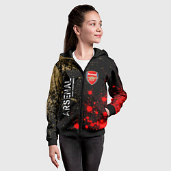Толстовка на молнии детская АРСЕНАЛ Arsenal Pro Football Краска, цвет: 3D-черный — фото 2