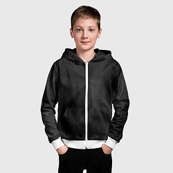 Толстовка на молнии детская КАРБОН ПОЛИГОНЫ, цвет: 3D-белый — фото 2