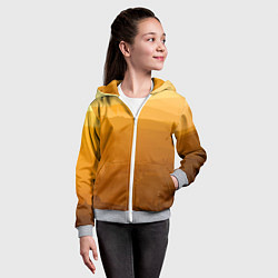 Толстовка на молнии детская Закат в пригороде, цвет: 3D-меланж — фото 2