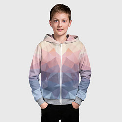 Толстовка на молнии детская Полигональная свежесть 2022, цвет: 3D-меланж — фото 2