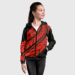 Толстовка на молнии детская След авто, цвет: 3D-черный — фото 2