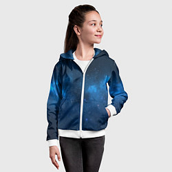 Толстовка на молнии детская Космическая ночь, цвет: 3D-белый — фото 2