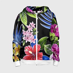 Детская толстовка на молнии Floral vanguard composition Летняя ночь Fashion tr