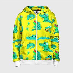 Детская толстовка на молнии GREEN CROCODILES