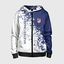 Толстовка на молнии детская Atletico madrid football sport, цвет: 3D-черный