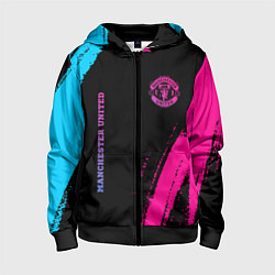 Детская толстовка на молнии Manchester United Neon Gradient