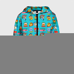 Толстовка на молнии детская CHILDRENS PICTURES ABOUT LIFE, цвет: 3D-синий