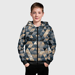 Толстовка на молнии детская Кибернетическая стена, цвет: 3D-черный — фото 2