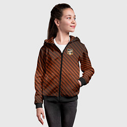 Толстовка на молнии детская Фанат ФК Урал, цвет: 3D-черный — фото 2