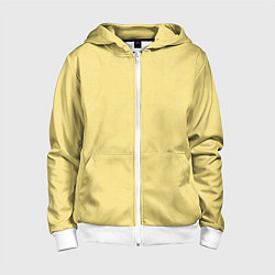 Детская толстовка на молнии Текстурированный лимонно-желтый однотонный
