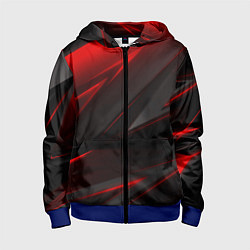 Детская толстовка на молнии Red and Black Geometry