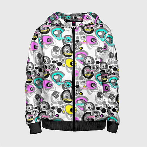 Детская толстовка на молнии Sport and fitness / 3D-Черный – фото 1