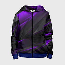 Детская толстовка на молнии Geometry Черный и фиолетовый